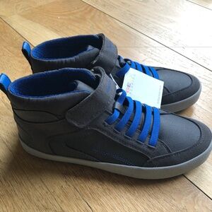 Geox Kids' Gray and Blue High-Top Sneakers
